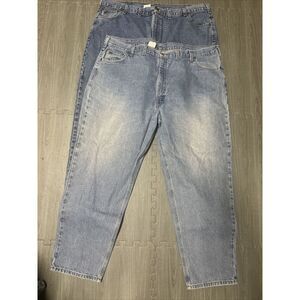 Lot‎ of 2 Men's 50x32 Carhartt Original Relaxed Fit  Blue Jeans Big&Tall A